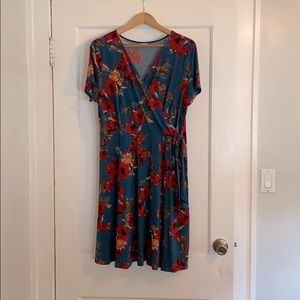 Kaileigh Arnett Faux Wrap Knit Dress